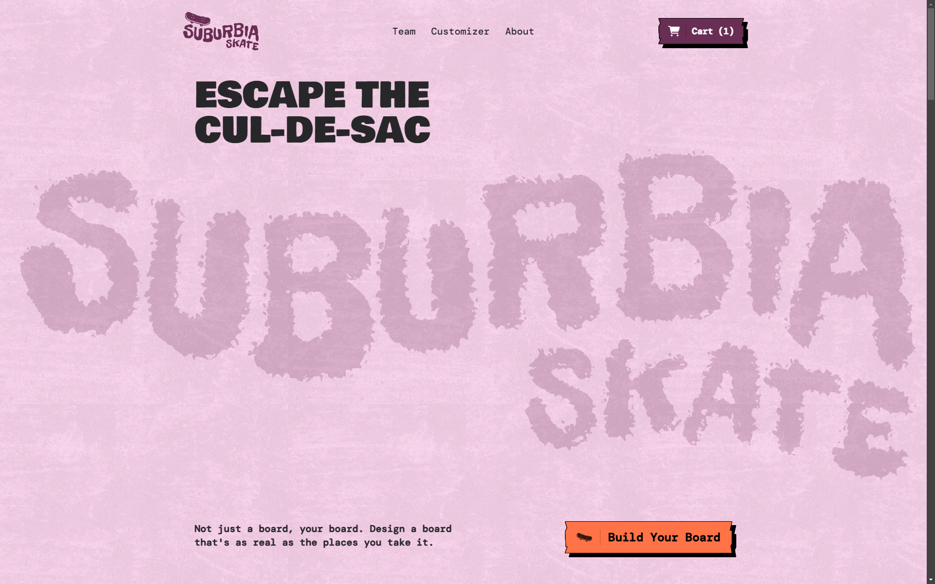 Skateboard Website Design